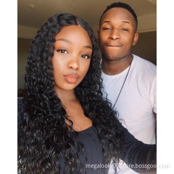 Water Wave 13*4 Lace Front Wig Curly Virgin Chinese Human Hair Wigs